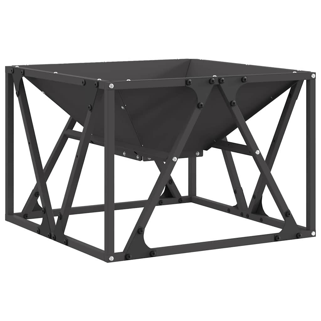 Feuerstelle Schwarz 50 x 50 x 35 cm Stahl