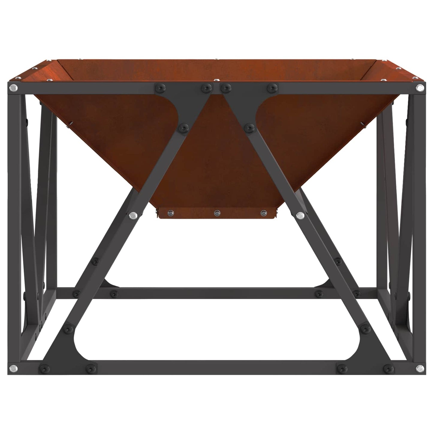 Feuerstelle Braun 50 x 50 x 35 cm Wetterfeststahl