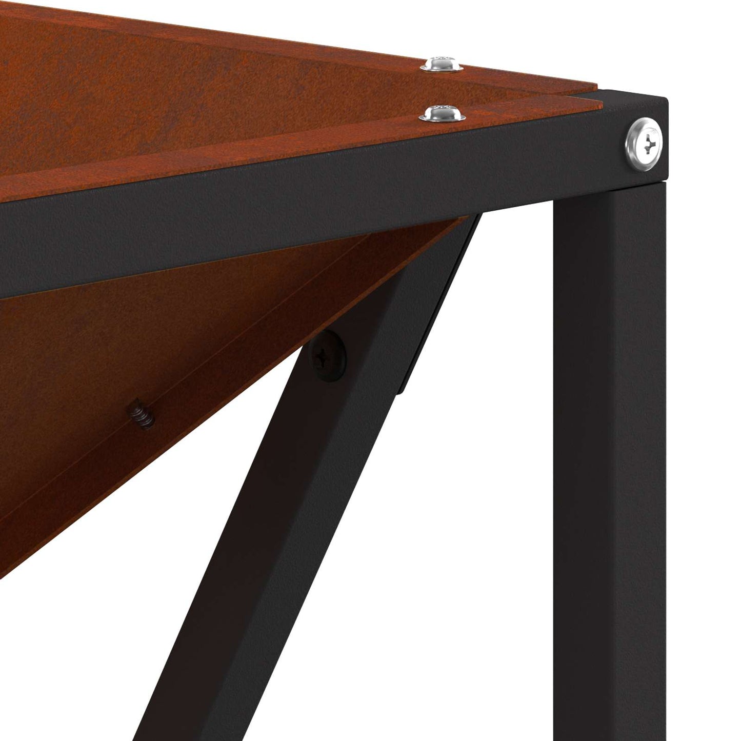 Feuerstelle Braun 80 x 80 x 40 cm Wetterfeststahl