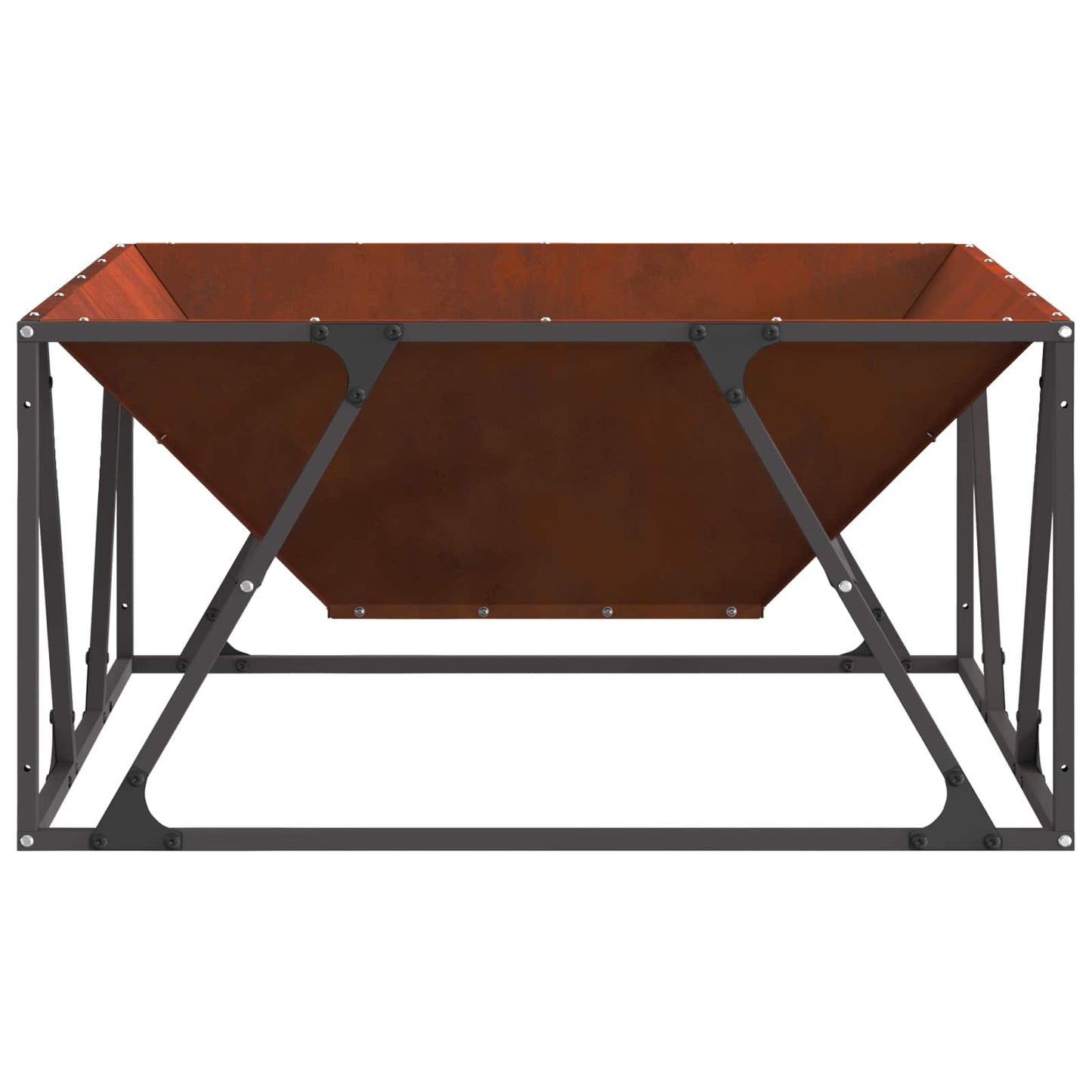 Feuerstelle Braun 80 x 80 x 40 cm Wetterfeststahl