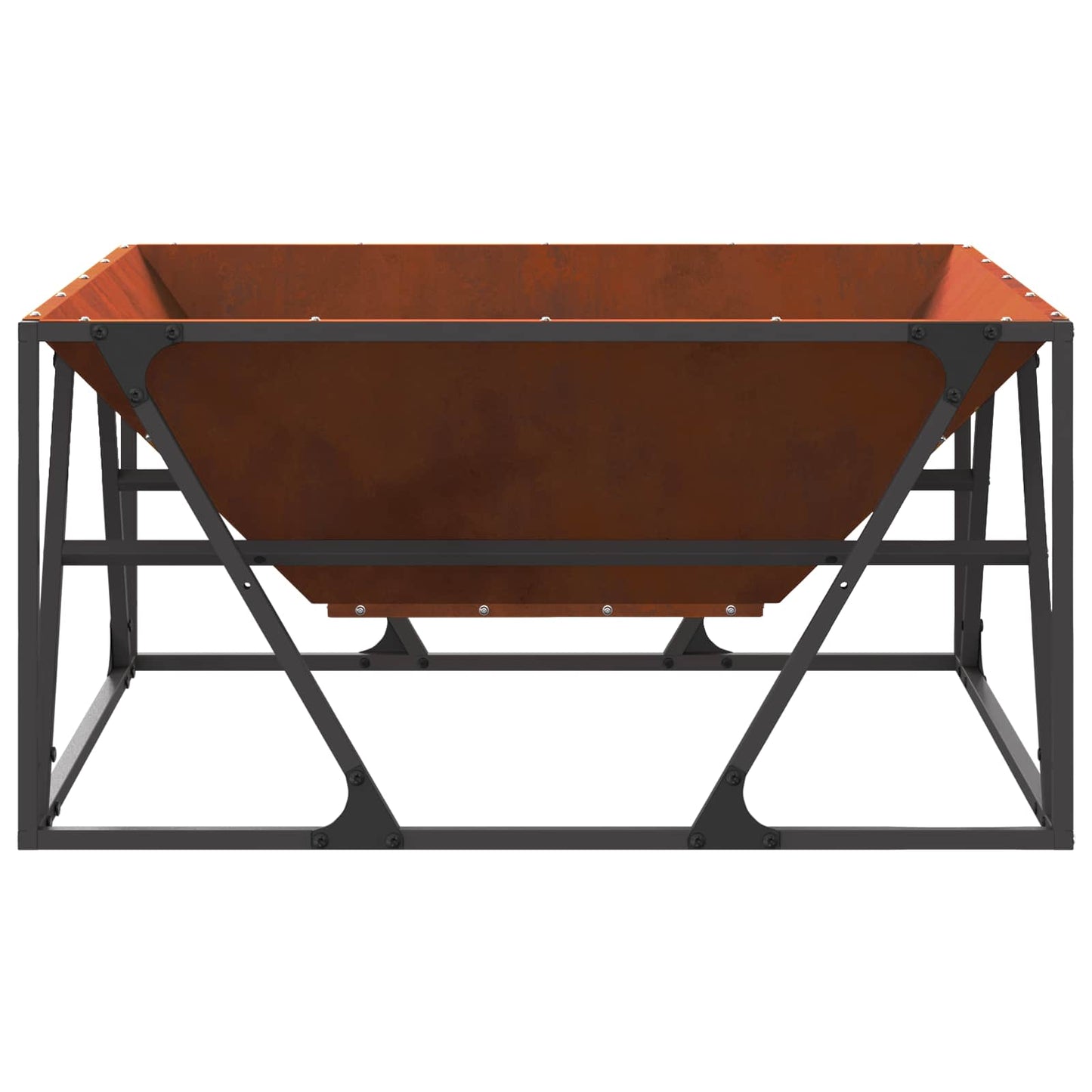 Feuerstelle Braun 80 x 80 x 40 cm Wetterfeststahl