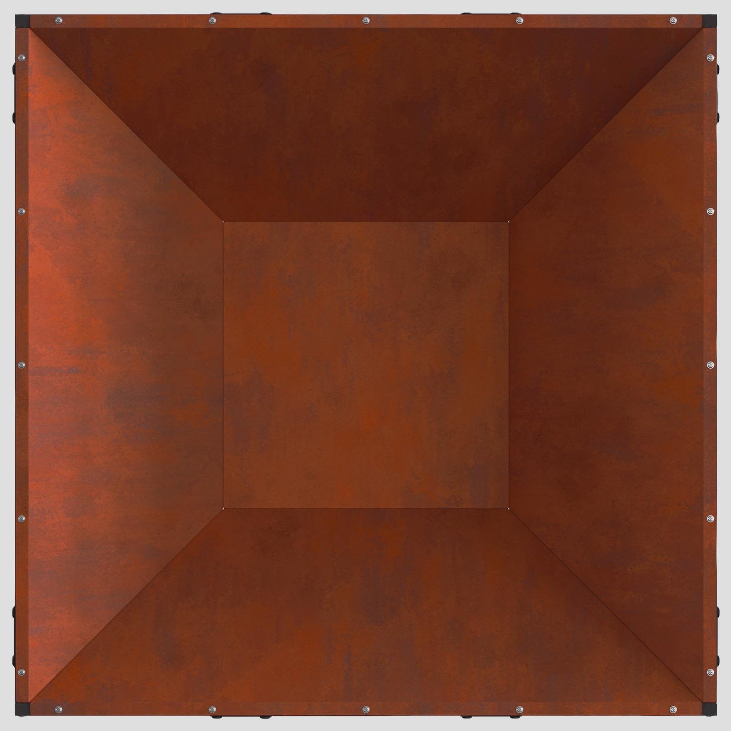 Feuerstelle Braun 80 x 80 x 40 cm Wetterfeststahl