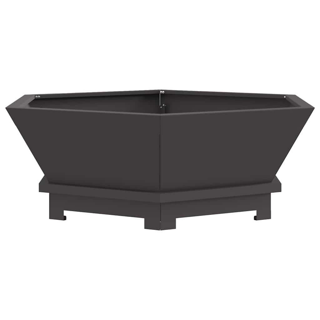 Feuerstelle Schwarz 75 x 75 x 28 cm Stahl