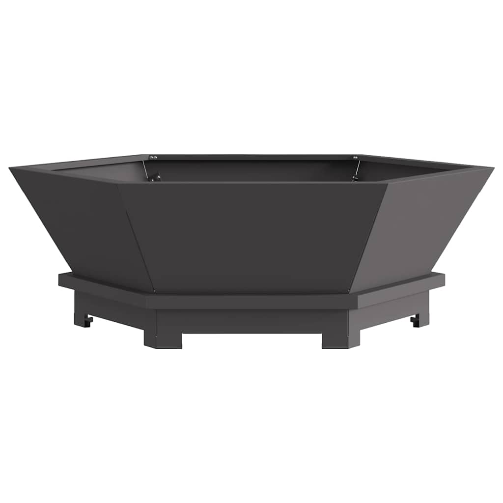 Feuerstelle Schwarz 75 x 75 x 28 cm Stahl