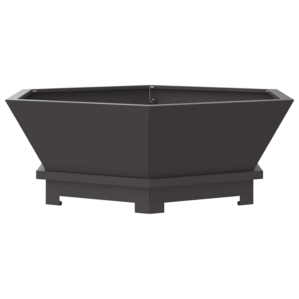 Feuerstelle Schwarz 75 x 75 x 28 cm Stahl