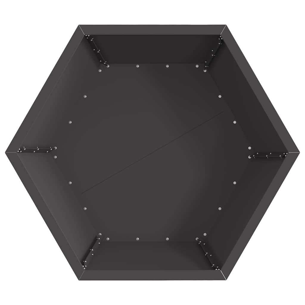 Feuerstelle Schwarz 75 x 75 x 28 cm Stahl