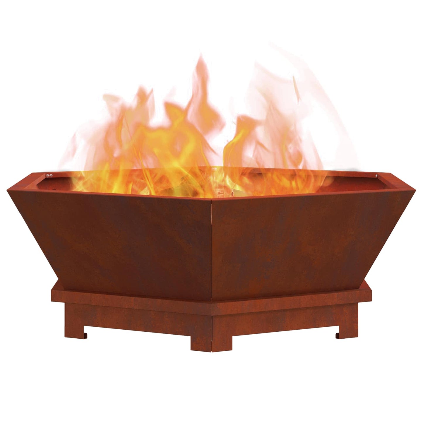 Feuerstelle Braun 75 x 75 x 28 cm Wetterfeststahl