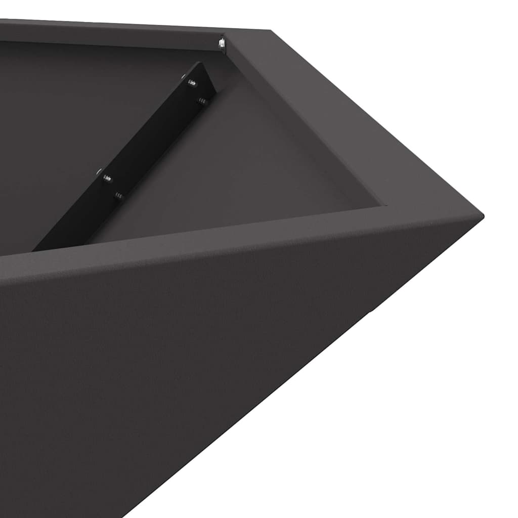 Feuerstelle Schwarz 100 x 100 x 28 cm Stahl
