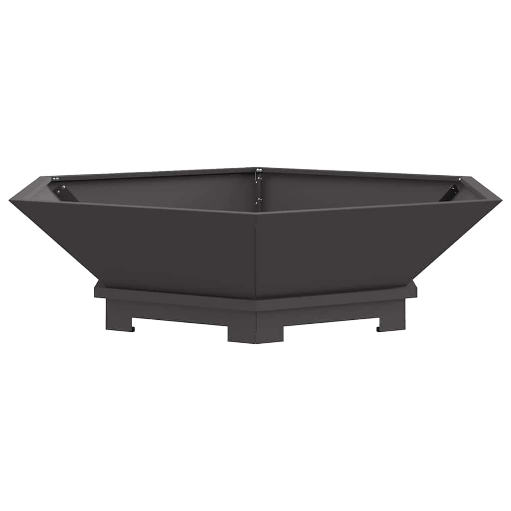 Feuerstelle Schwarz 100 x 100 x 28 cm Stahl