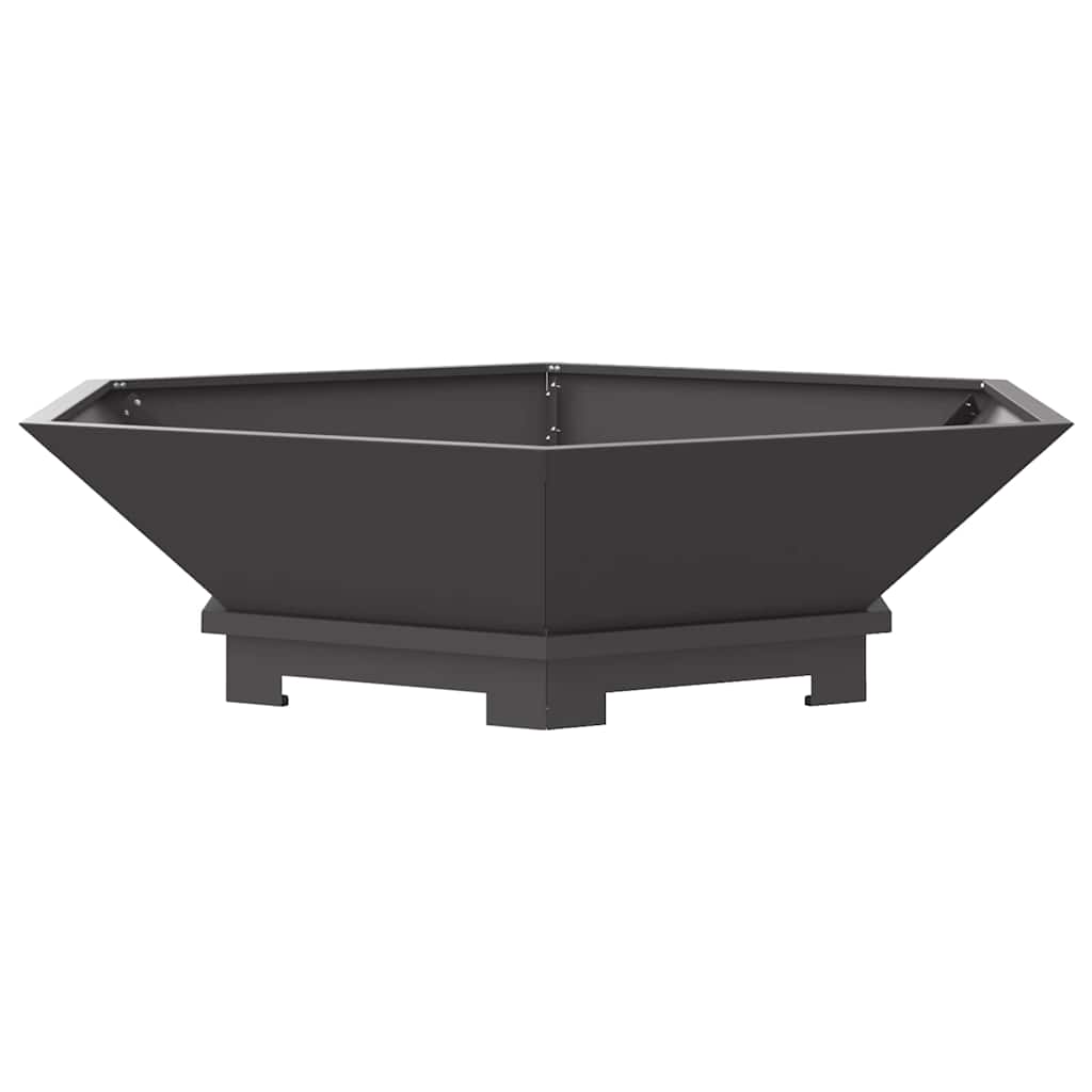 Feuerstelle Schwarz 100 x 100 x 28 cm Stahl