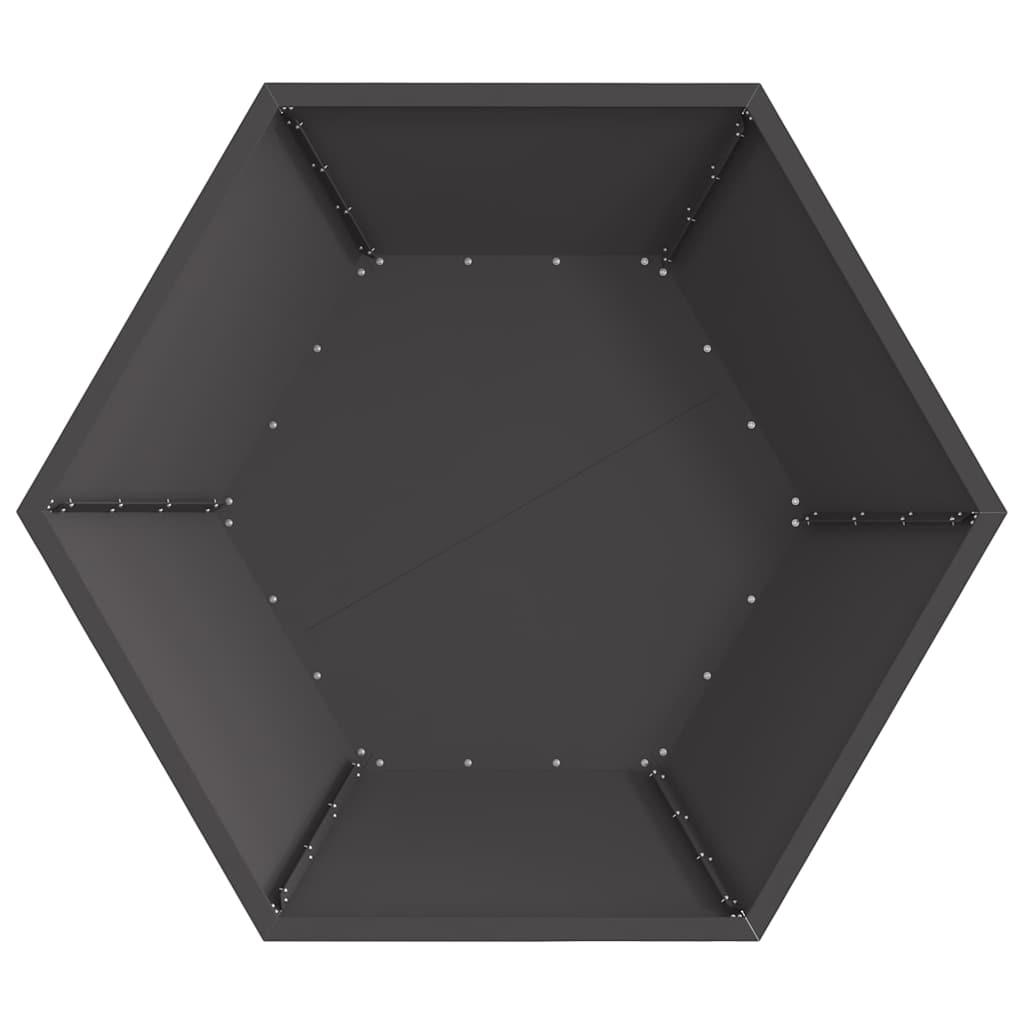 Feuerstelle Schwarz 100 x 100 x 28 cm Stahl