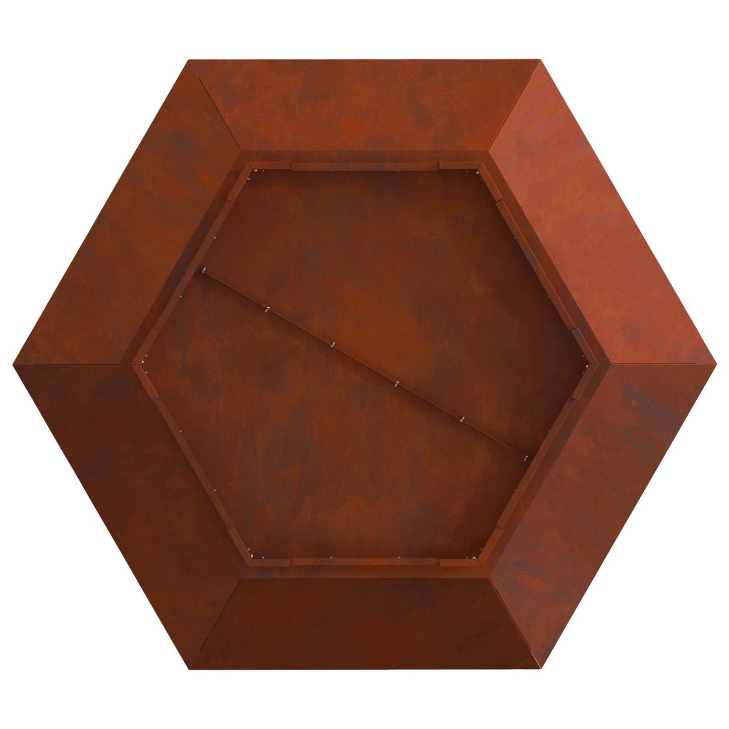 Feuerstelle Braun 100 x 100 x 28 cm Wetterfeststahl