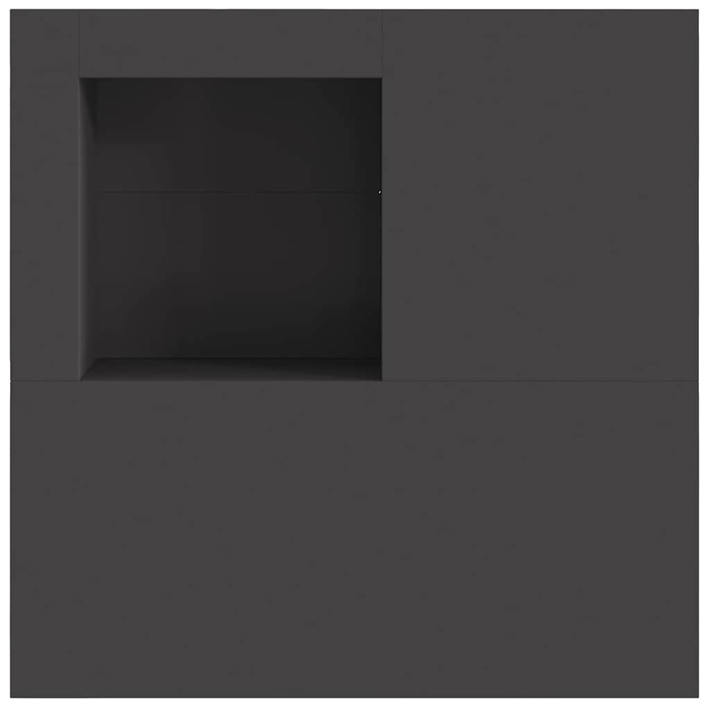 Feuerstelle Schwarz 100 x 100 x 30 cm Stahl