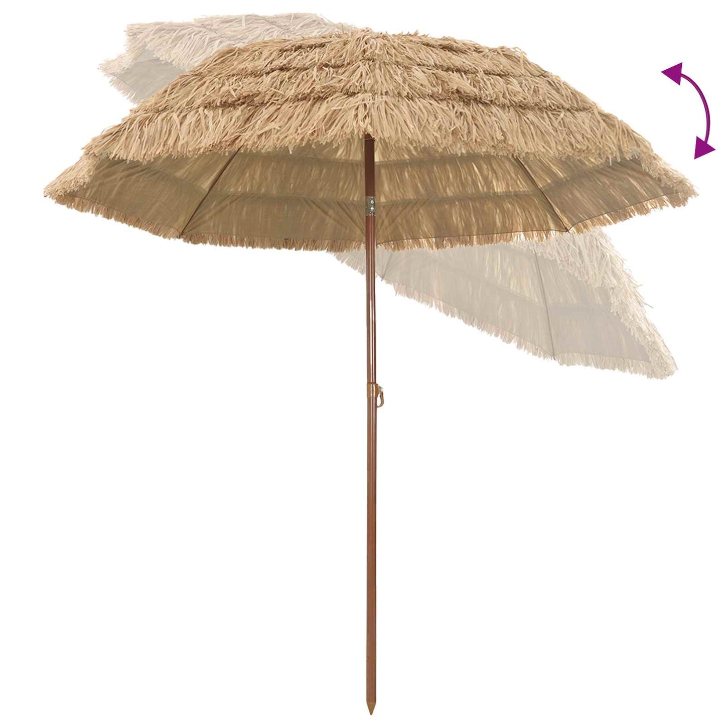 Garten-Sonnenschirm Natur 205 x 205 x 210 cm