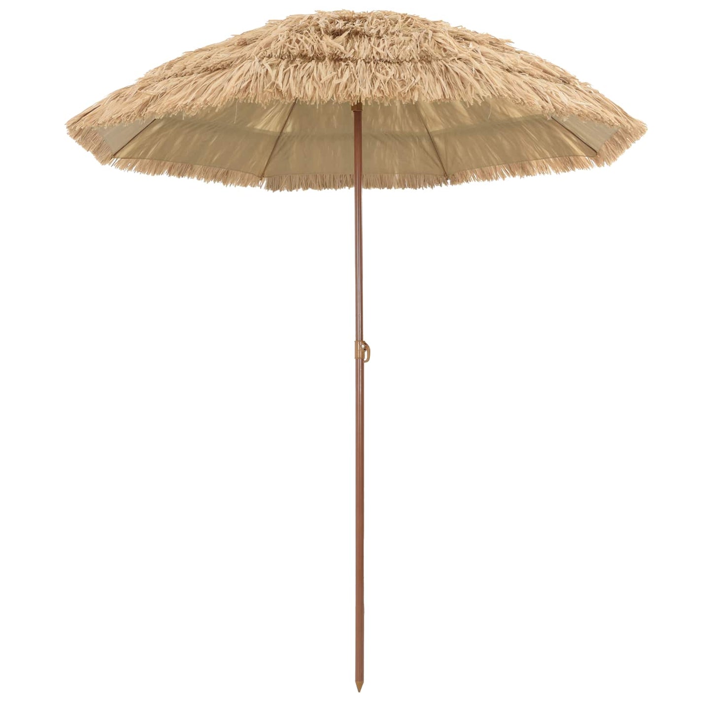 Strandparasol Natur 255 x 255 x 255 cm Polyester und Stahl