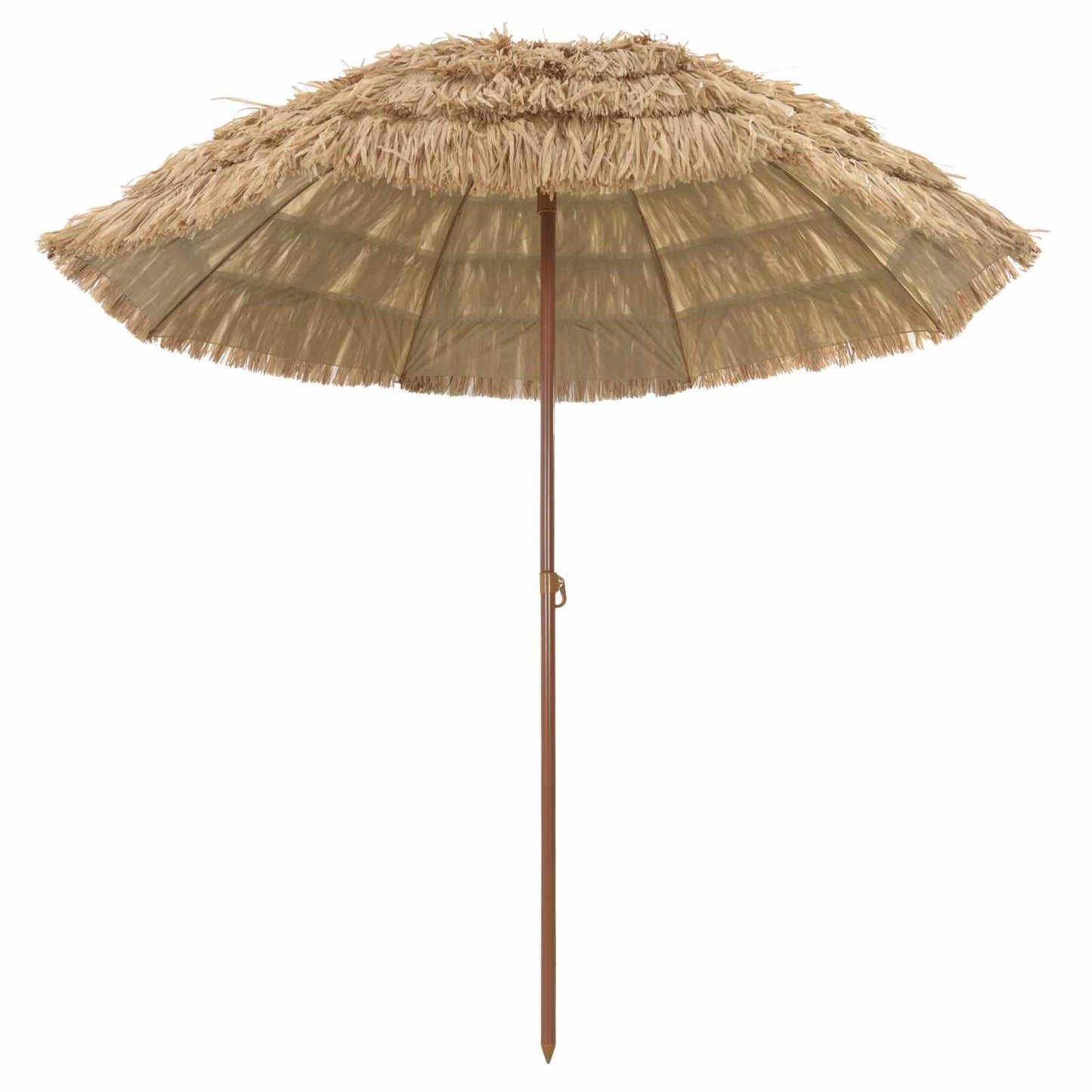 Strandparasol Natur 255 x 255 x 255 cm Polyester und Stahl