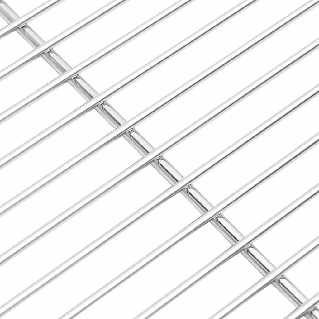 Grillrost Silber 50 x 35 cm Edelstahl