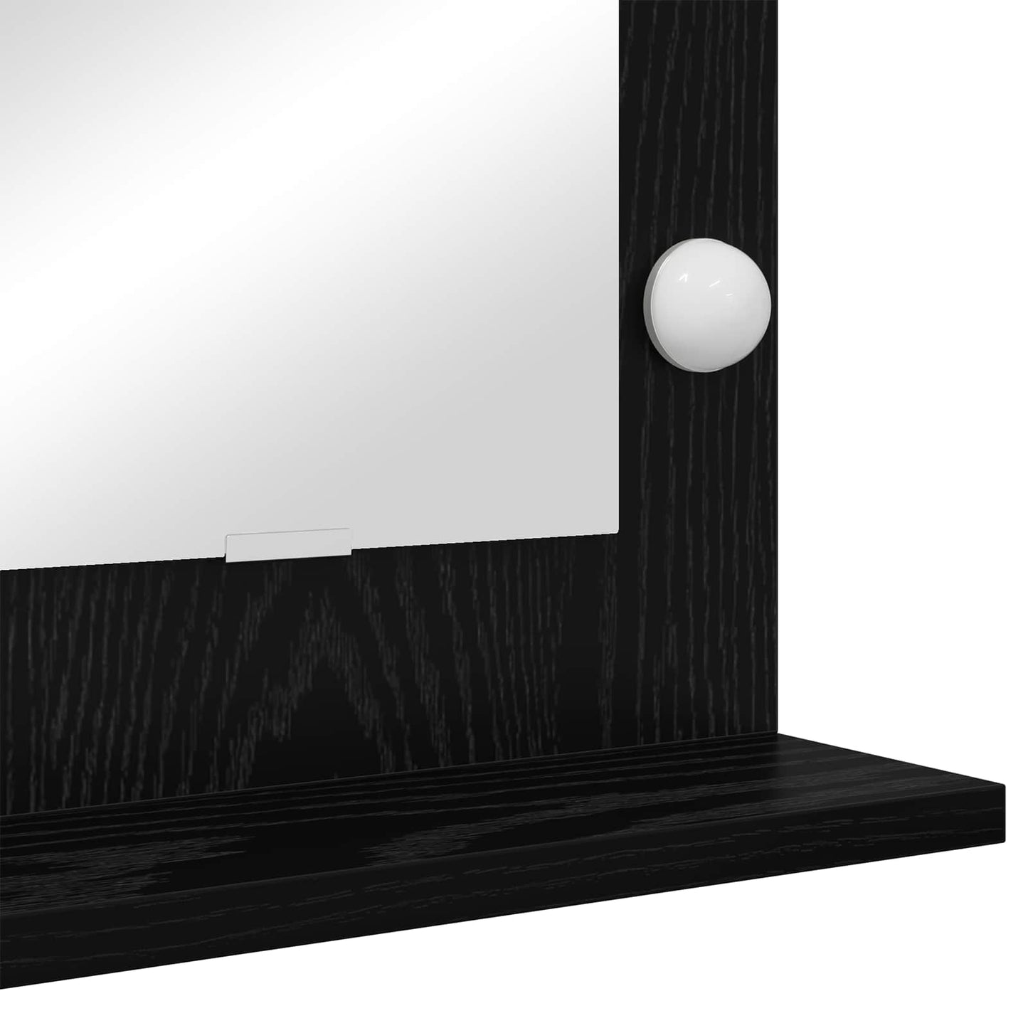 Waschtischspiegel Schwarz Eichen-Optik 60 x 55 x 18 cm