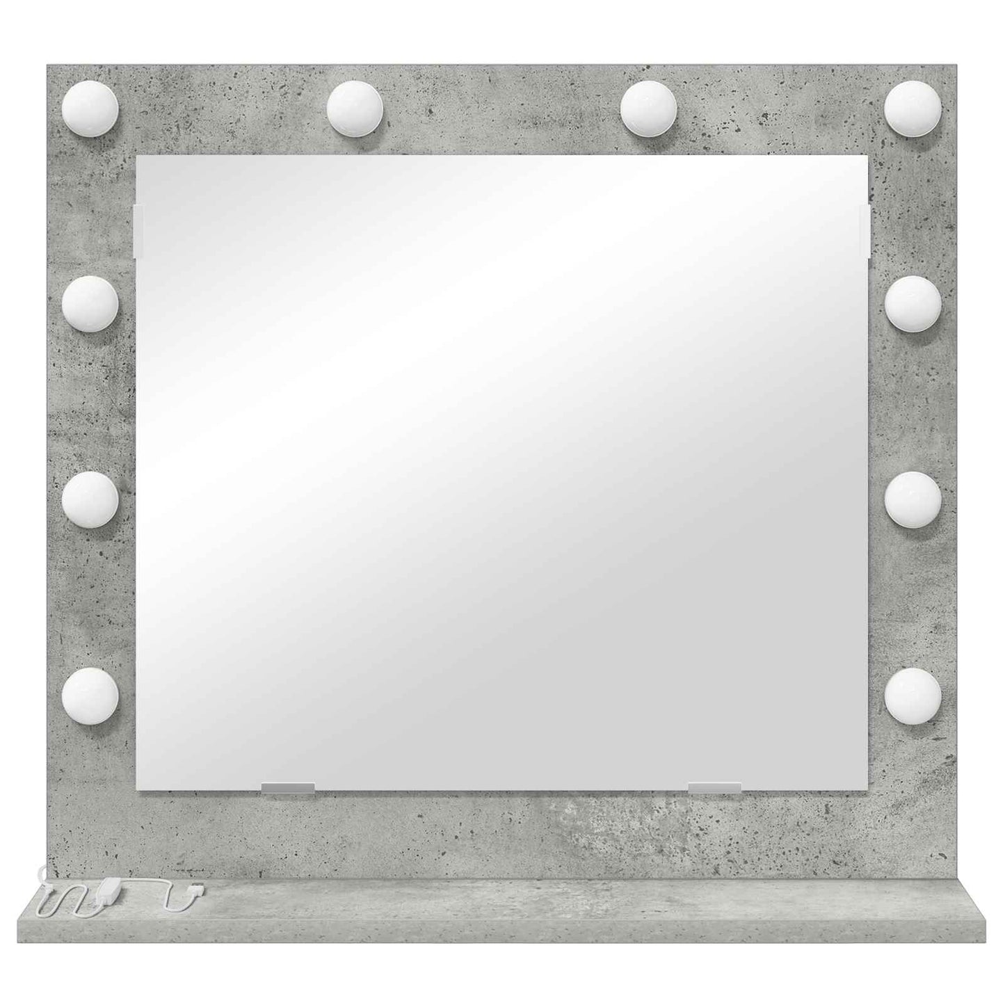 Washbasin Mirror Rectangular Concrete Grey 60 x 55 x 18 cm