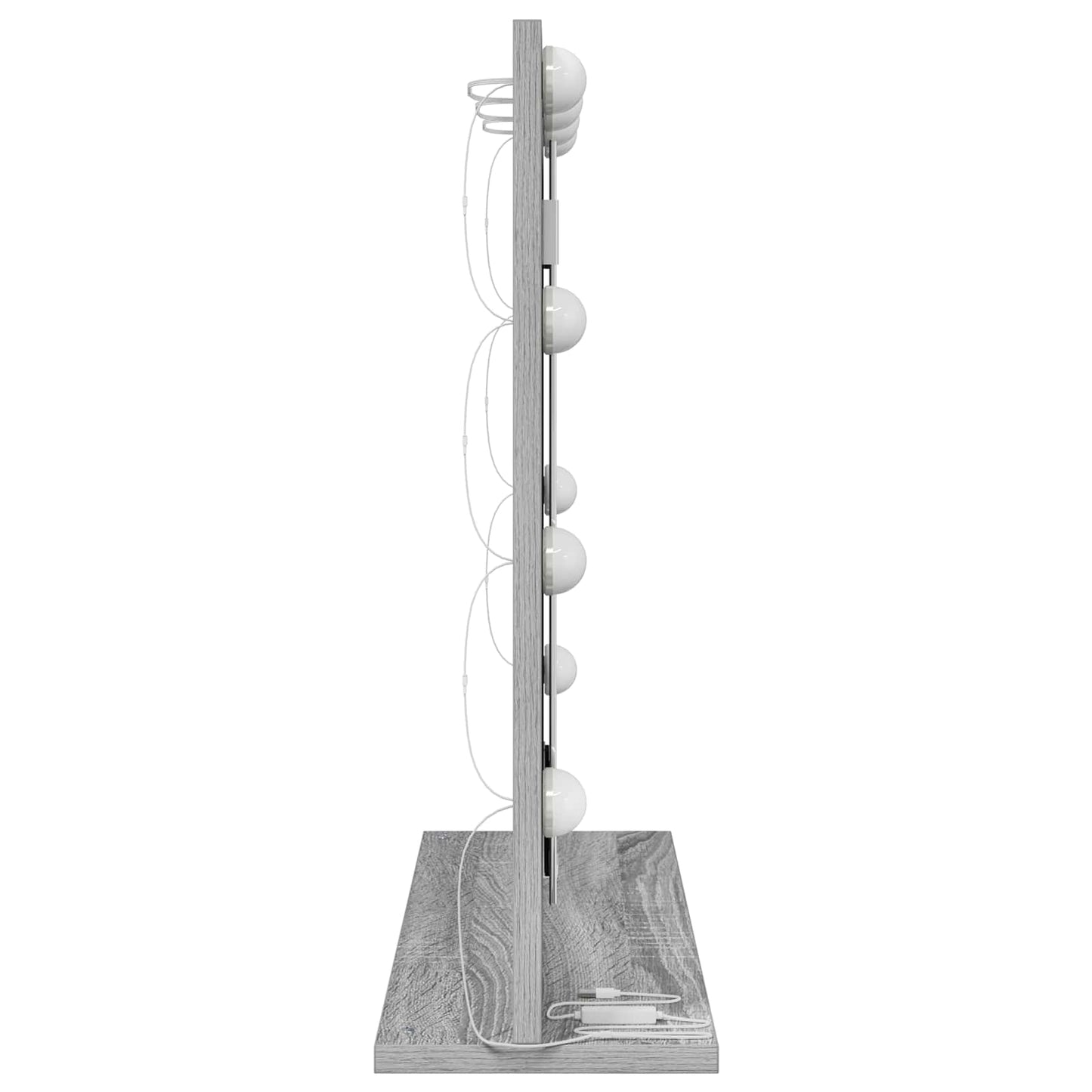 Waschtischspiegel Rechtwinklig Graues Sonoma 60 x 55 x 18 cm