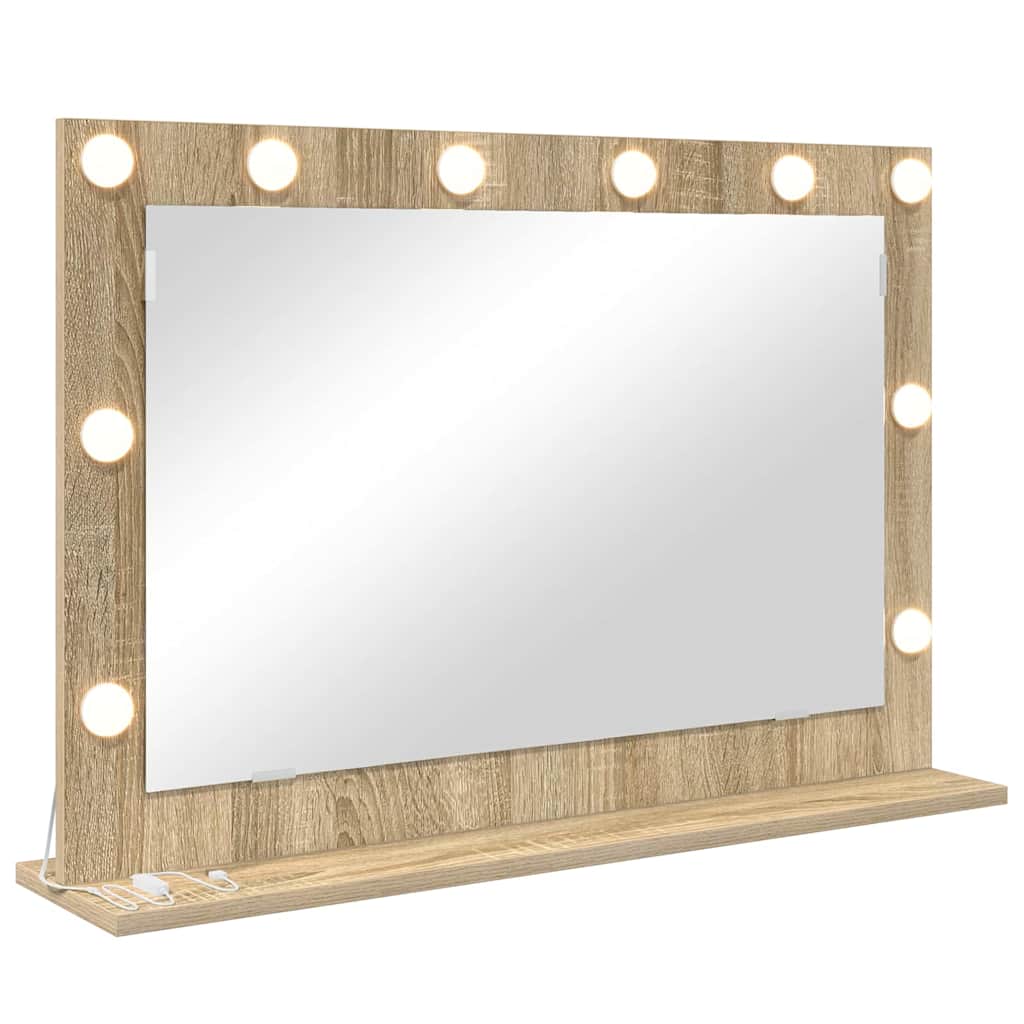 Miroir de lavabo rectangulaire Chêne Sonoma 80 x 55 x 18 cm
