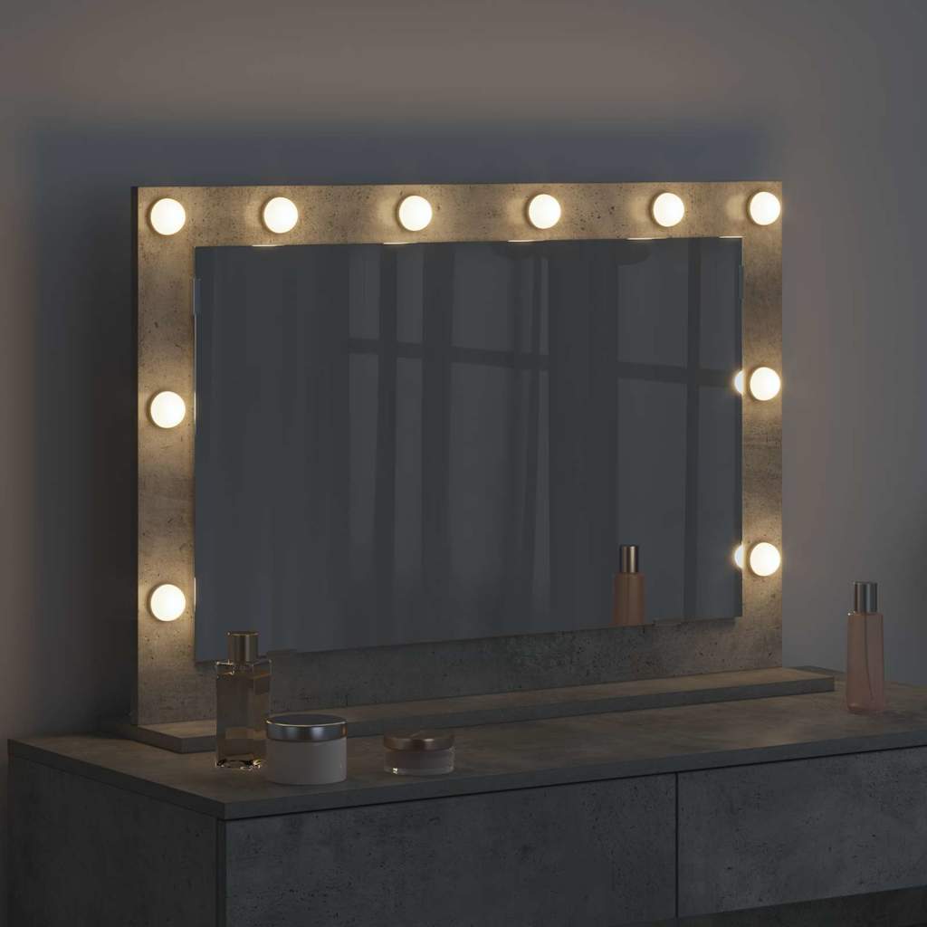 Washbasin Mirror Rectangular Concrete Grey 80 x 55 x 18 cm