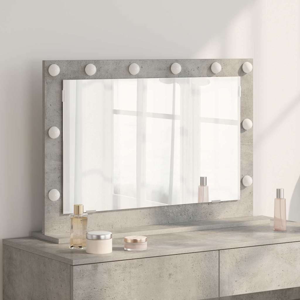 Washbasin Mirror Rectangular Concrete Grey 80 x 55 x 18 cm