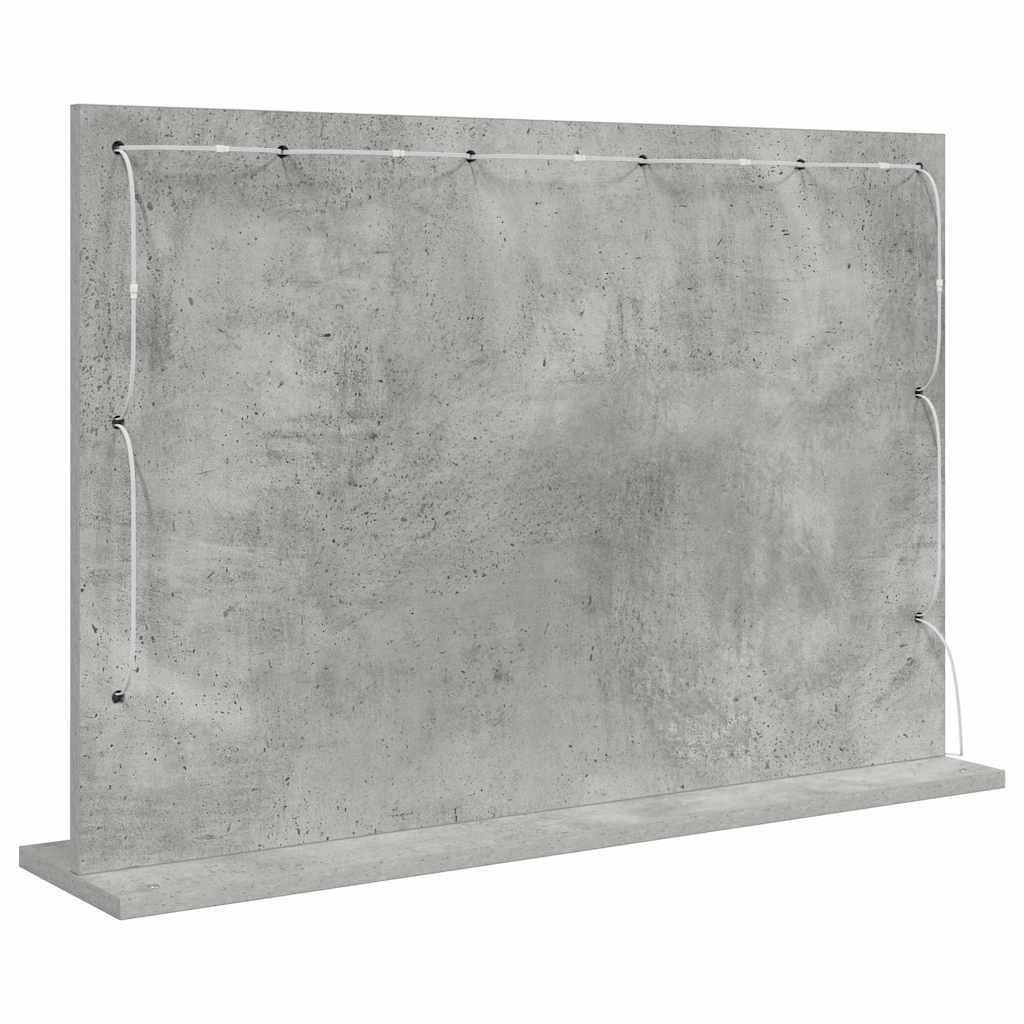 Washbasin Mirror Rectangular Concrete Grey 80 x 55 x 18 cm