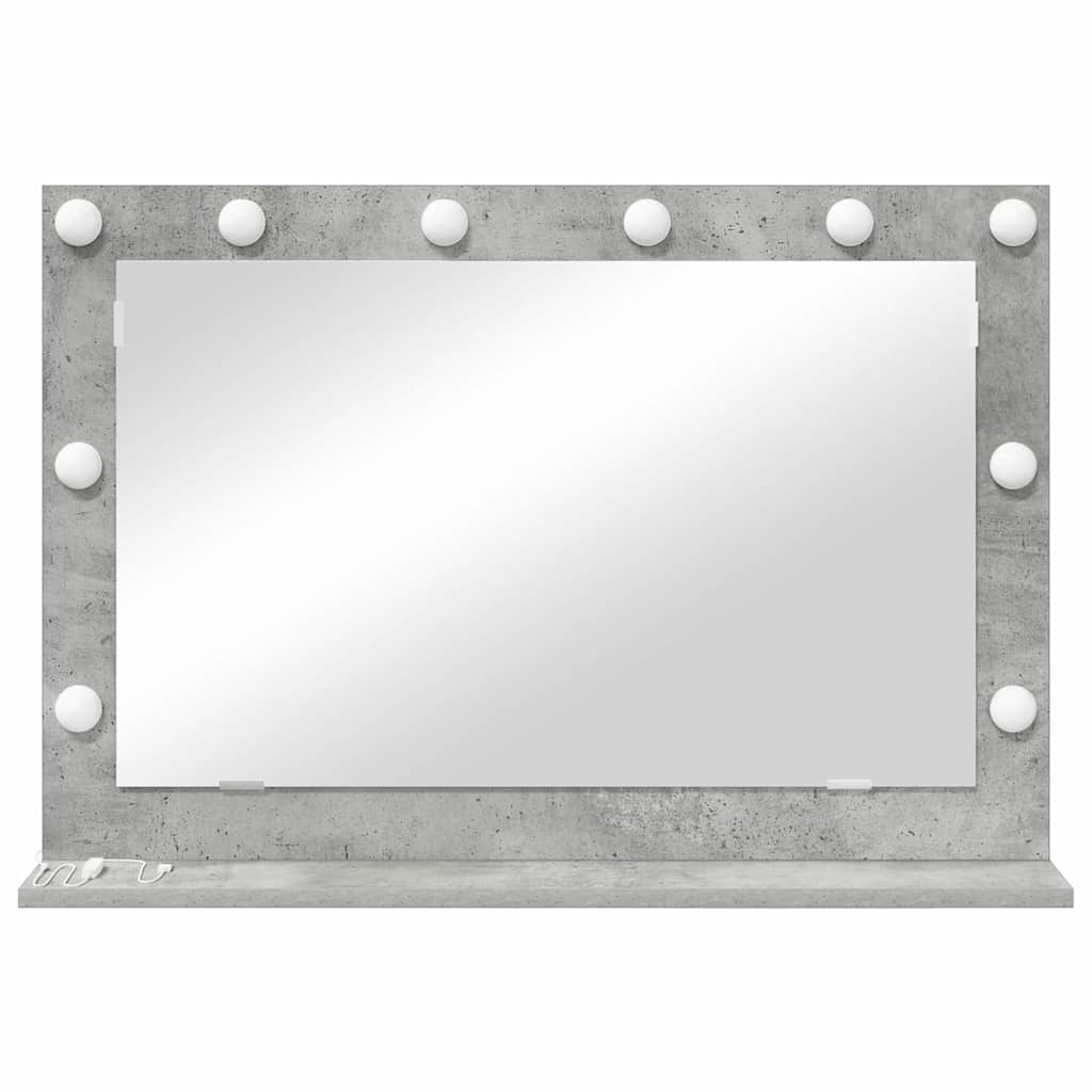 Washbasin Mirror Rectangular Concrete Grey 80 x 55 x 18 cm