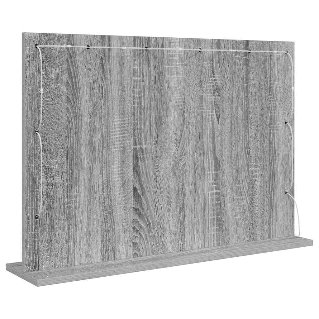 Waschtischspiegel Rechtwinklig Graues Sonoma 80 x 55 x 18 cm