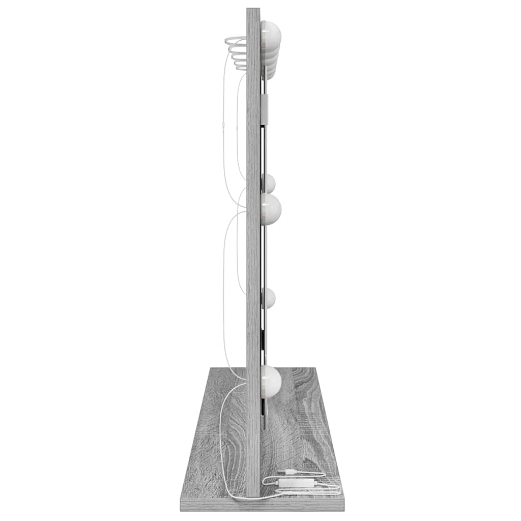 Waschtischspiegel Rechtwinklig Graues Sonoma 80 x 55 x 18 cm