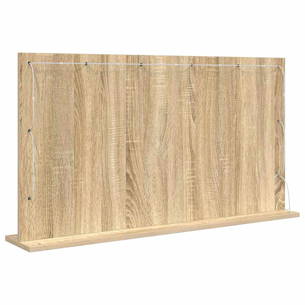 Waschtischspiegel Rechtwinklig Sonoma-Eiche 100 x 55 x 18 cm