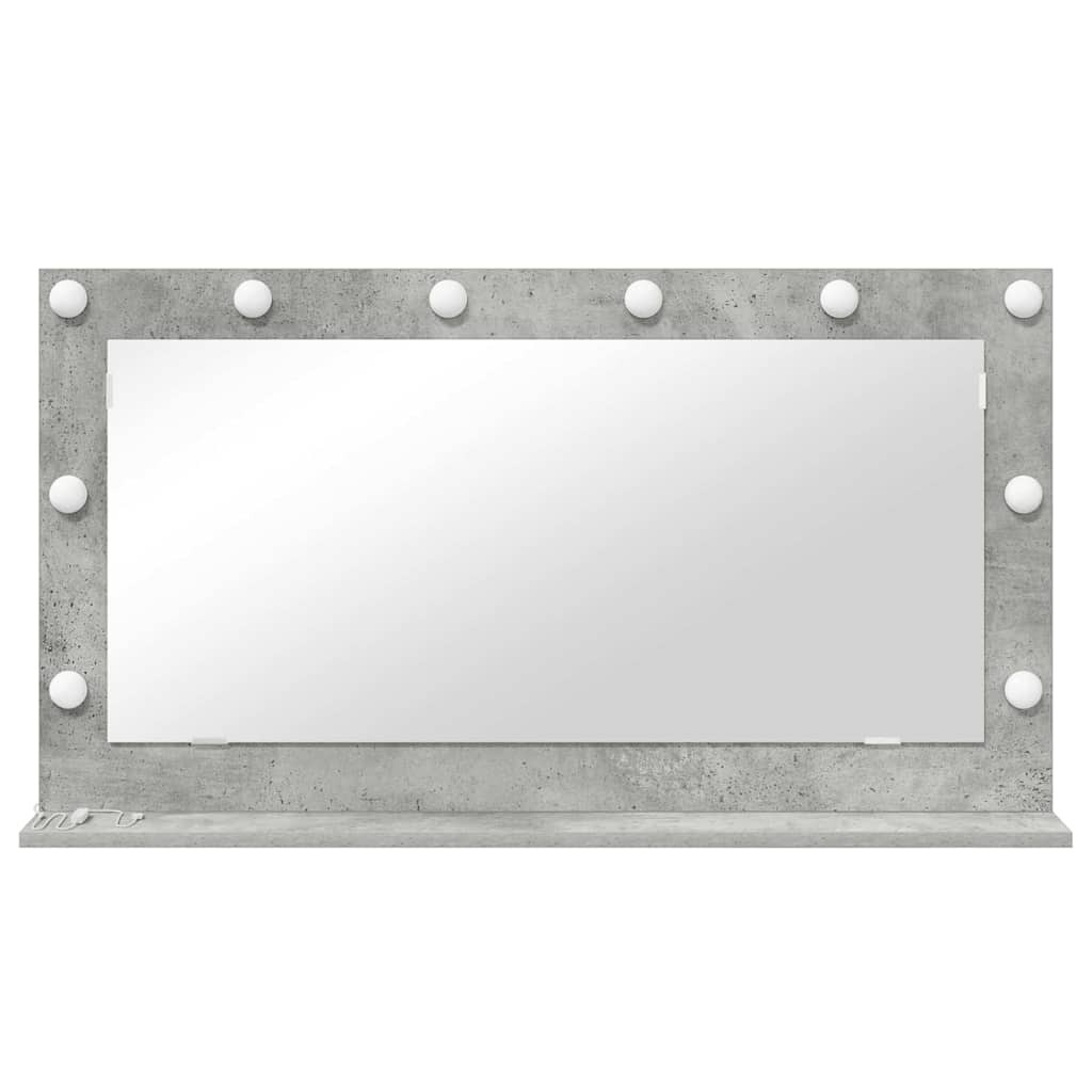 Waschtischspiegel Rechtwinklig Beton Grau 100 x 55 x 18 cm