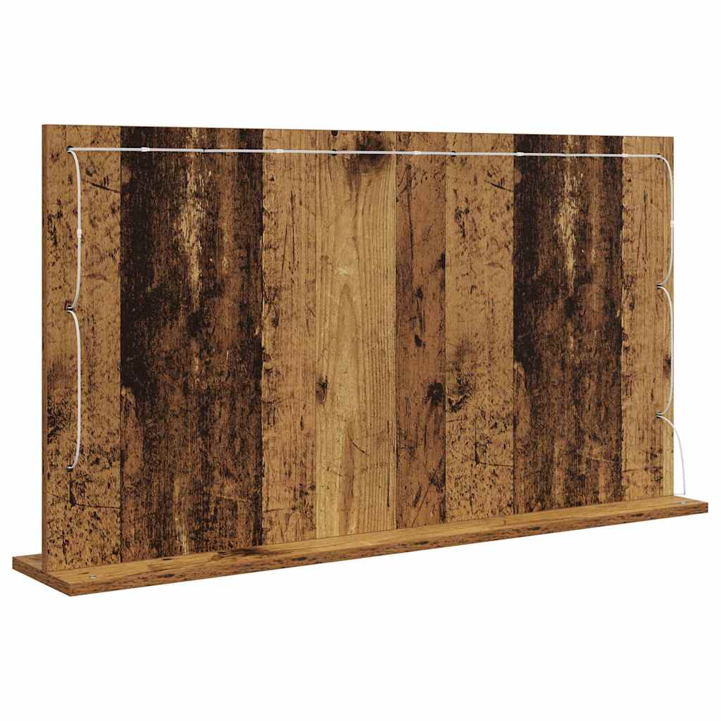 Waschtischspiegel Rechtwinklig Altholz 100 x 55 x 18 cm