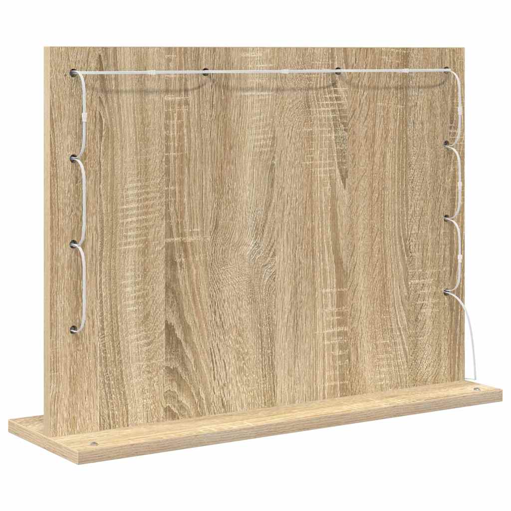 Washbasin Mirror Rectangular Sonoma Oak 60 x 45 x 18 cm