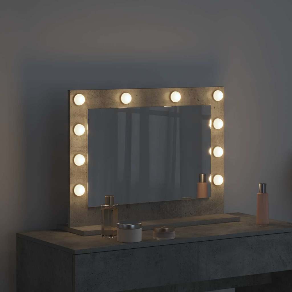 Washbasin Mirror Rectangular Concrete Grey 60 x 45 x 18 cm