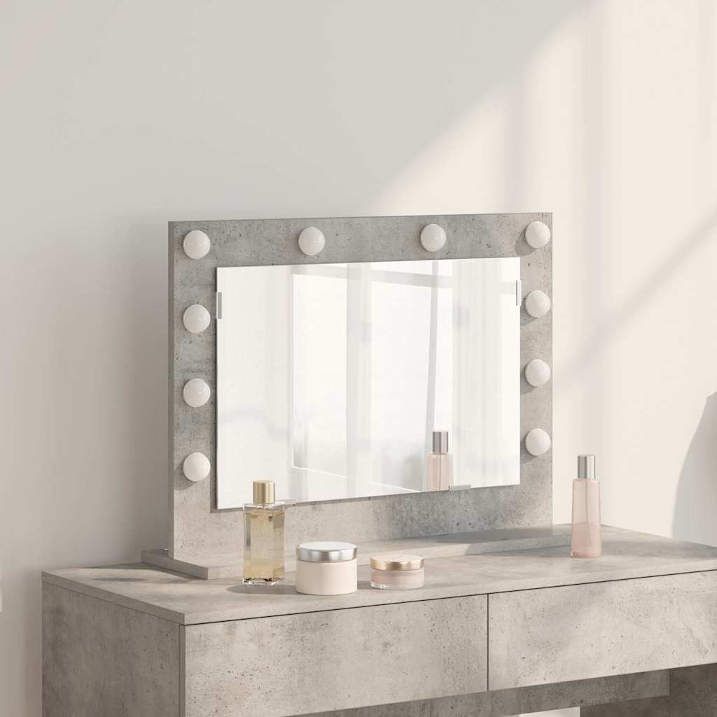 Washbasin Mirror Rectangular Concrete Grey 60 x 45 x 18 cm
