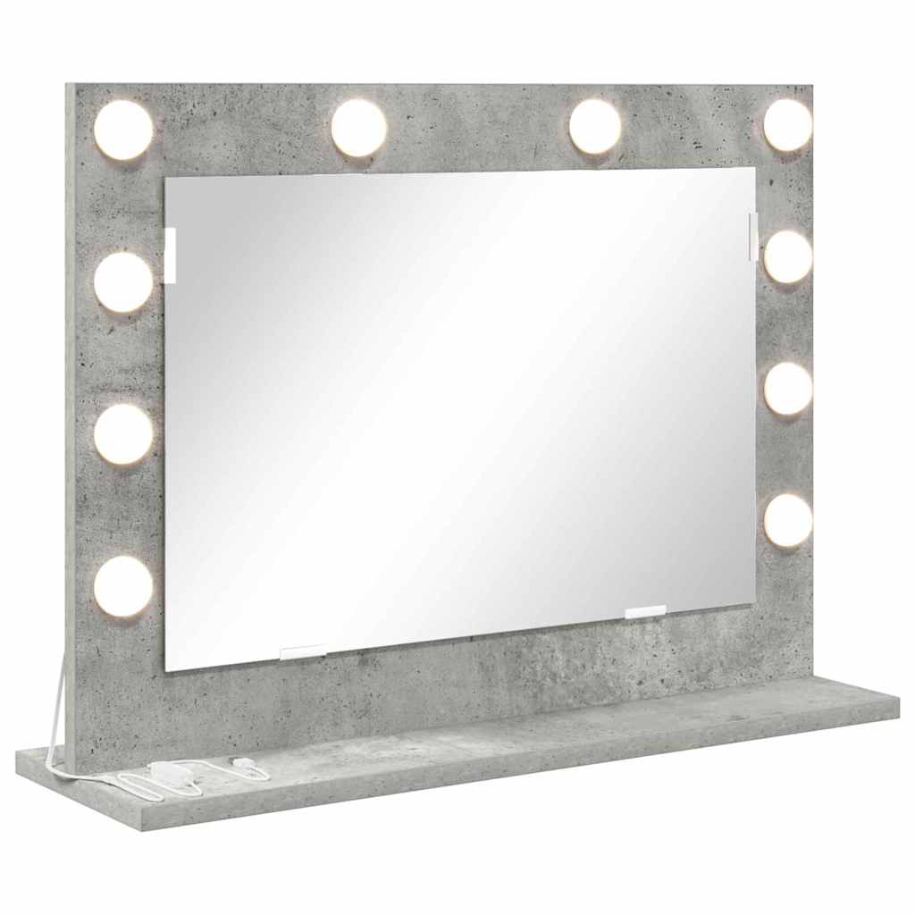 Washbasin Mirror Rectangular Concrete Grey 60 x 45 x 18 cm