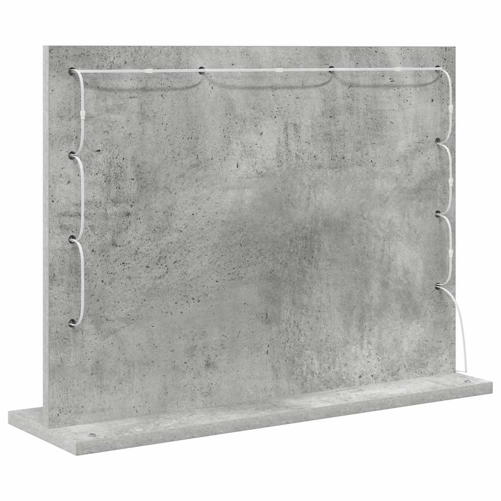 Washbasin Mirror Rectangular Concrete Grey 60 x 45 x 18 cm