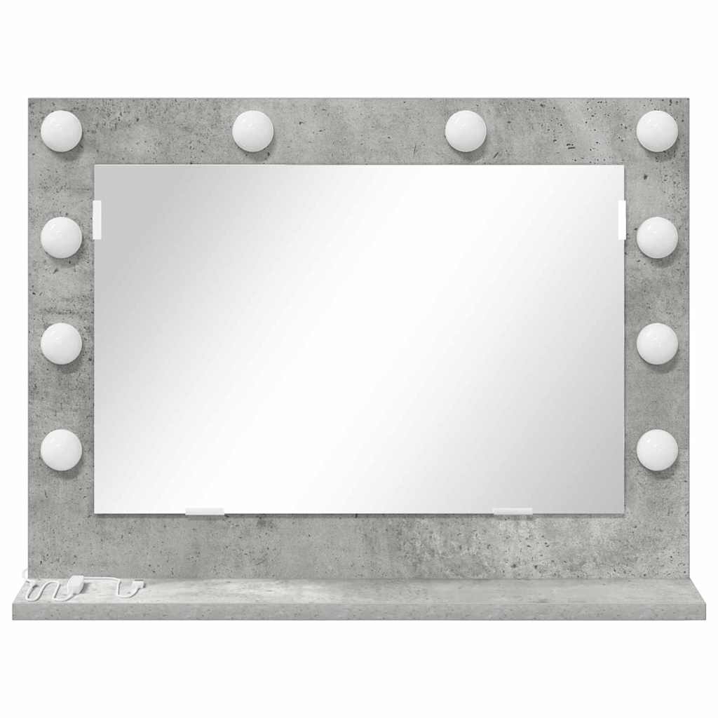 Washbasin Mirror Rectangular Concrete Grey 60 x 45 x 18 cm