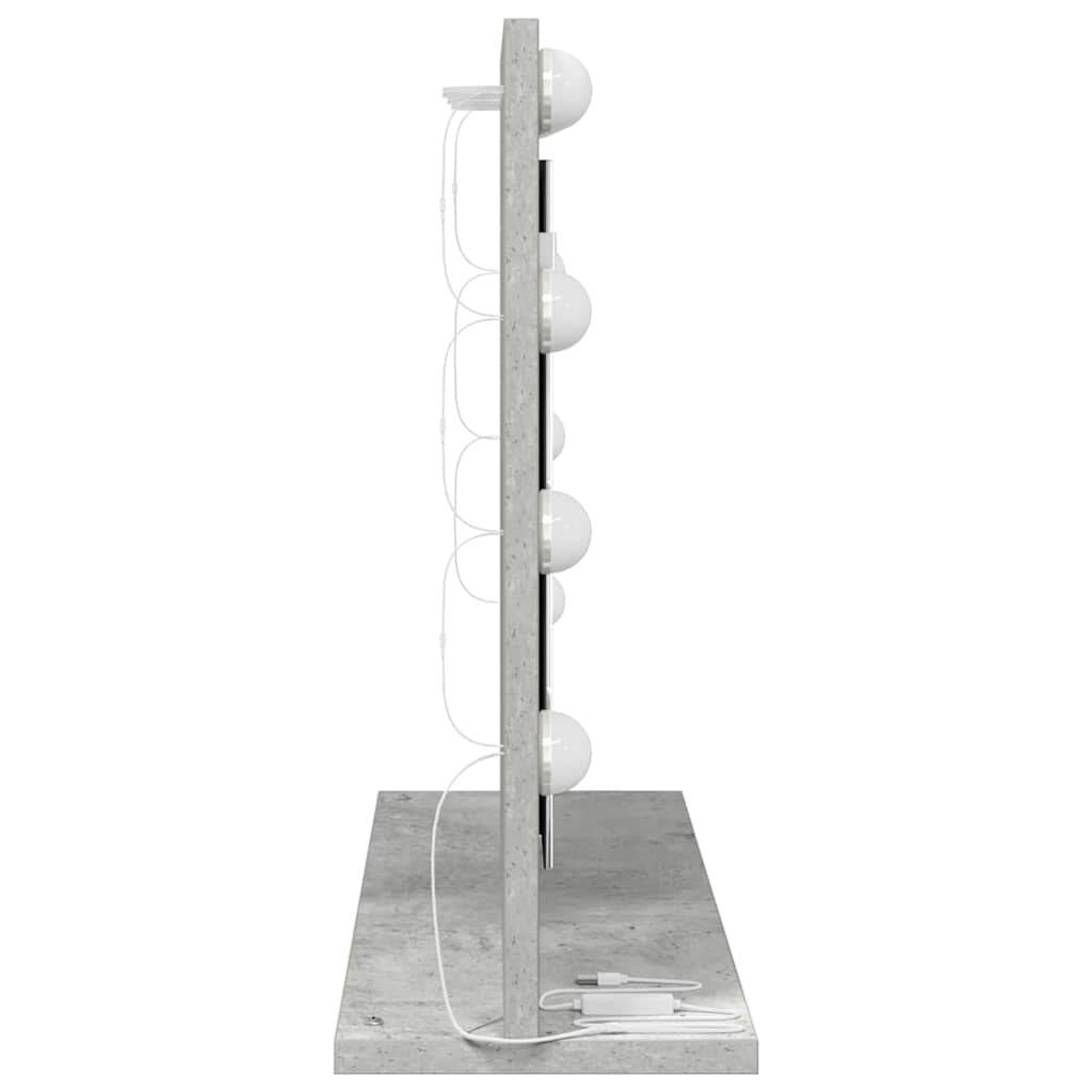 Washbasin Mirror Rectangular Concrete Grey 60 x 45 x 18 cm