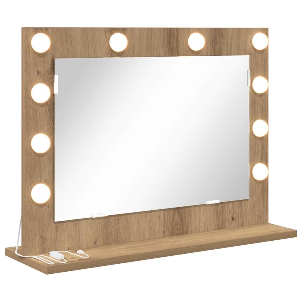 Vanity mirror Rectangular Artisan Oak 60 x 45 x 18 cm