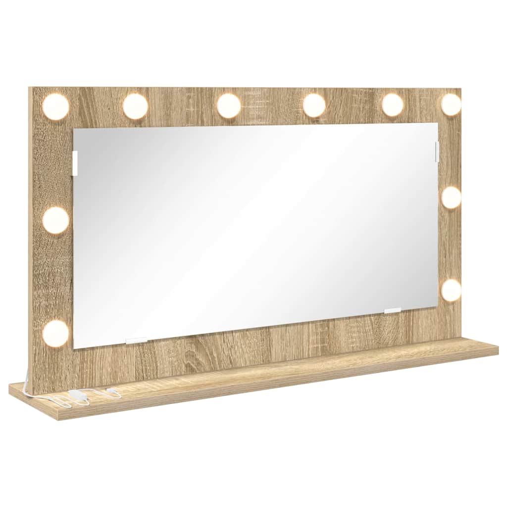 Miroir de lavabo rectangulaire Chêne Sonoma 80 x 45 x 18 cm