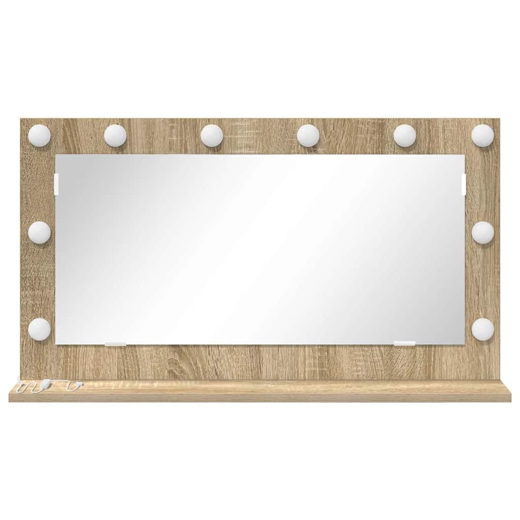 Miroir de lavabo rectangulaire Chêne Sonoma 80 x 45 x 18 cm