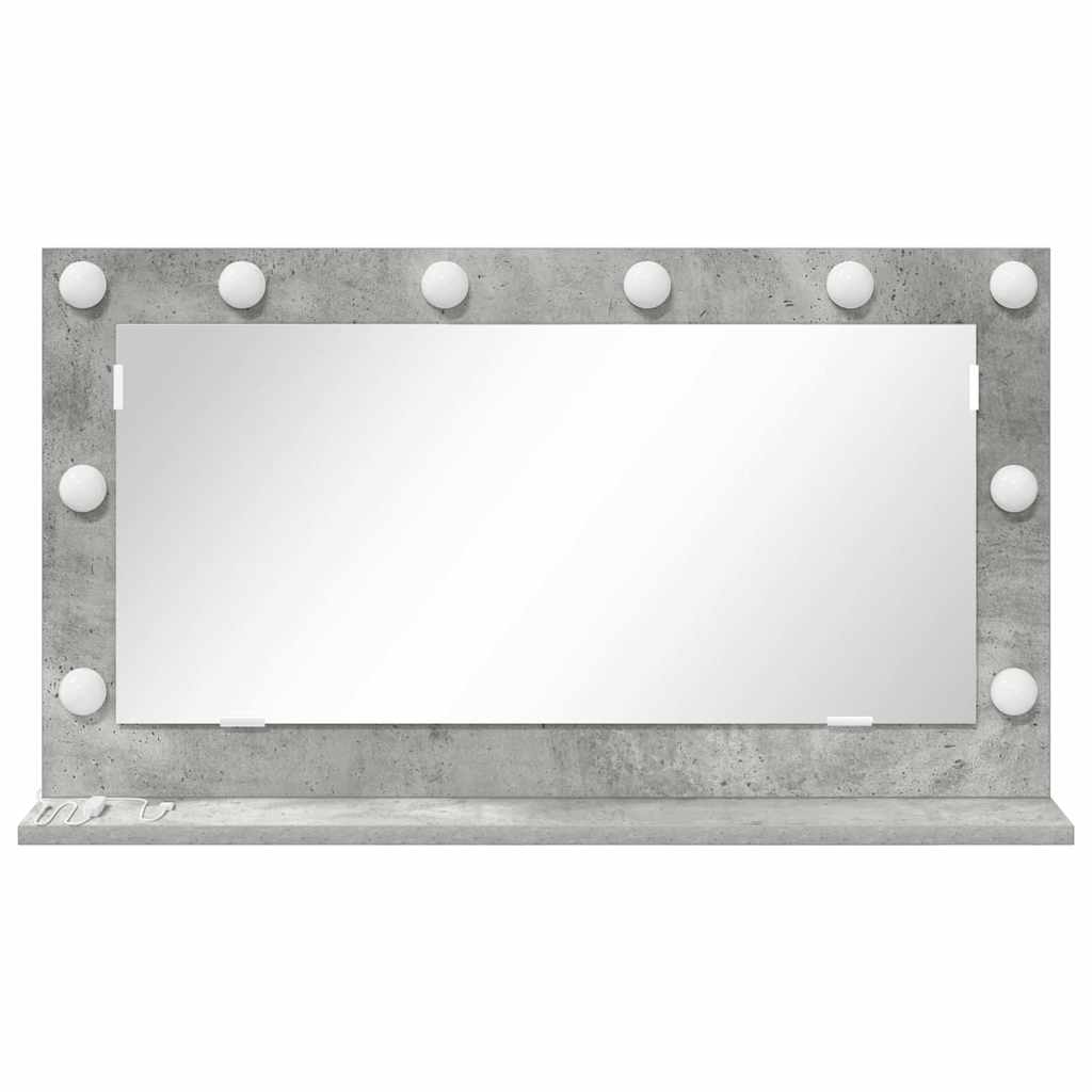 Waschtischspiegel Rechtwinklig Beton Grau 80 x 45 x 18 cm