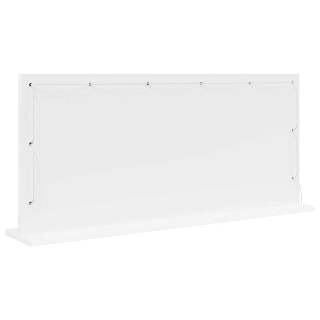 Miroir de lavabo rectangulaire blanc 100 x 45 x 18 cm