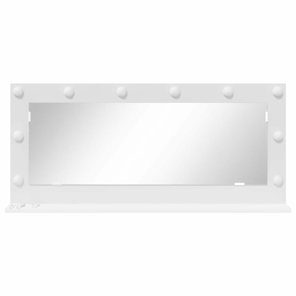 Miroir de lavabo rectangulaire blanc 100 x 45 x 18 cm