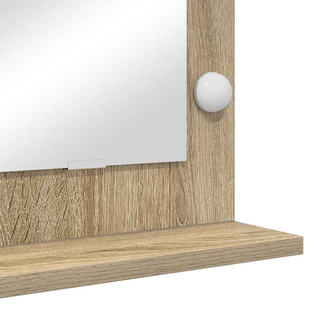 Miroir de lavabo rectangulaire Chêne Sonoma 100 x 45 x 18 cm