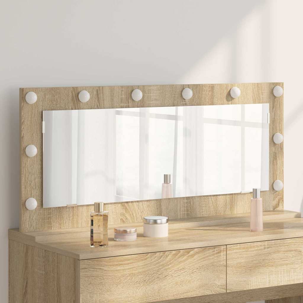 Miroir de lavabo rectangulaire Chêne Sonoma 100 x 45 x 18 cm