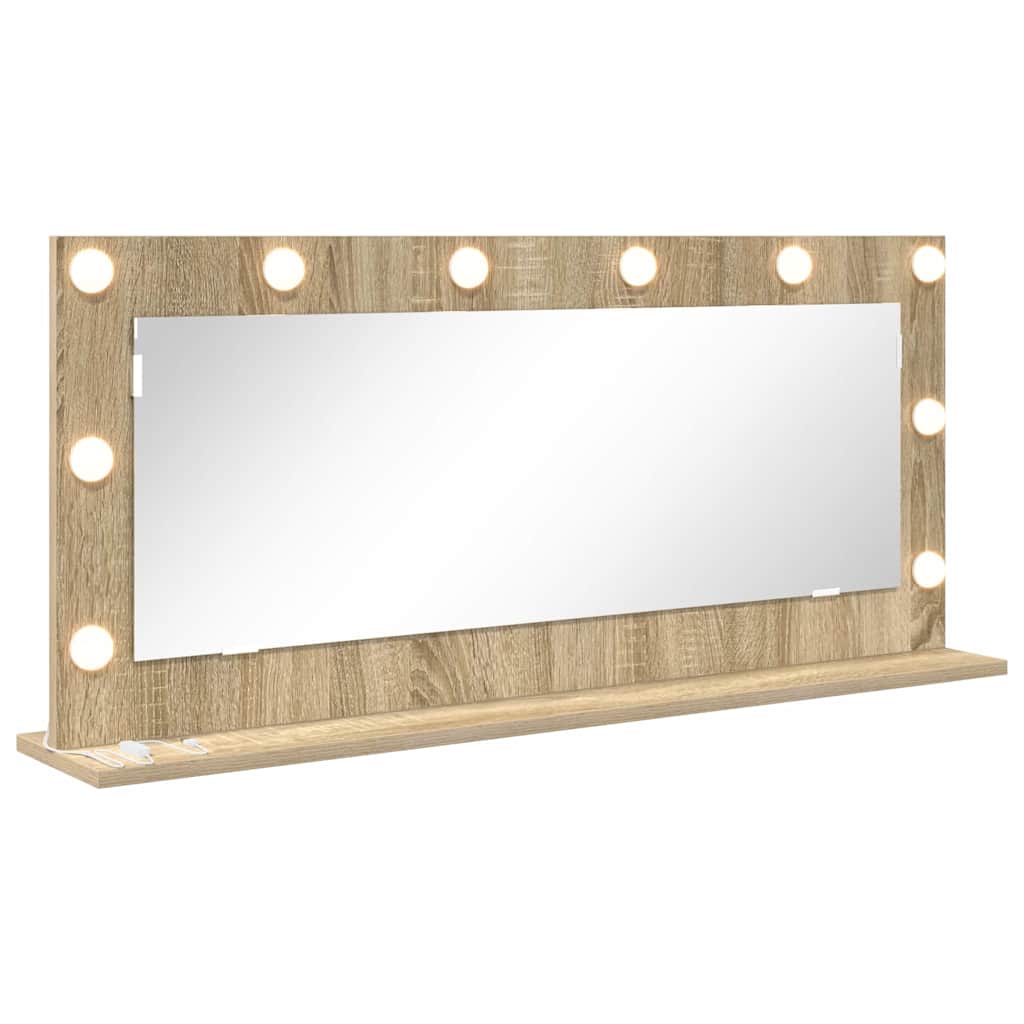 Miroir de lavabo rectangulaire Chêne Sonoma 100 x 45 x 18 cm